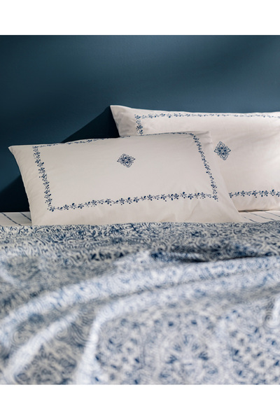 Madame Coco Jendi Double Cotton Ecocell Printed Pique Set - Dark Blue