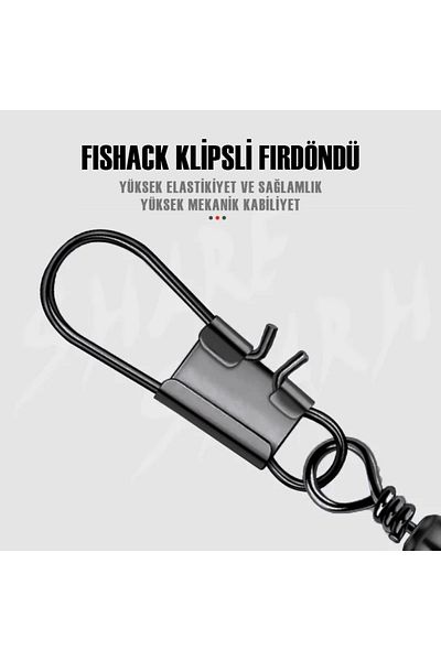 Fishack Set of 12 Smoked Stainless Clip Swivels - No: 4