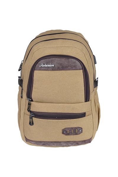 Relaxion Canvas Fabric Flexible Thick Durable Suitable for All Seasons Daily - School - Travel - Sports Backpack
