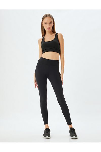 Koton Jambiere sport de bază cu talie înaltă, slim-fit, cu taste moi