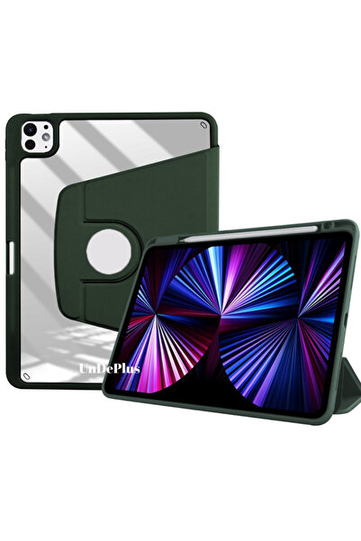 UnDePlus iPad Pro 13inç M4/M5 Kılıf Termik Kalem Bölmeli Dönebilen Standlı Case 2024/2025 Uyumlu