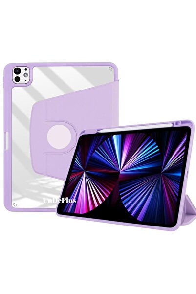 UnDePlus Apple Ipad Pro 12.9 4. 3. Nesil Kılıf Termik Kalem Bölmeli Dönebilen...