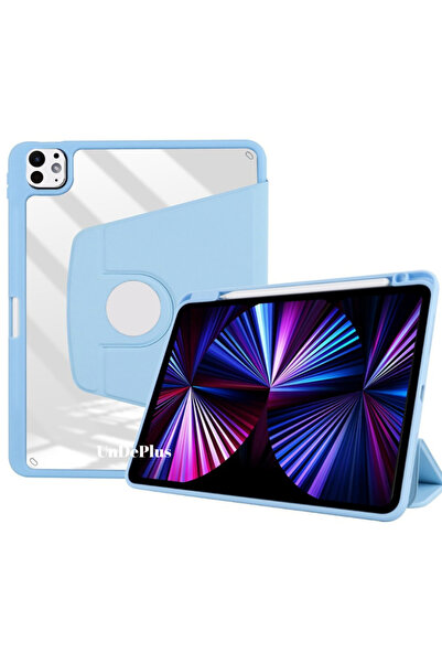 UnDePlus iPad Pro 13inç M4/M5 Kılıf Termik Kalem Bölmeli Dönebilen Standlı Ca...