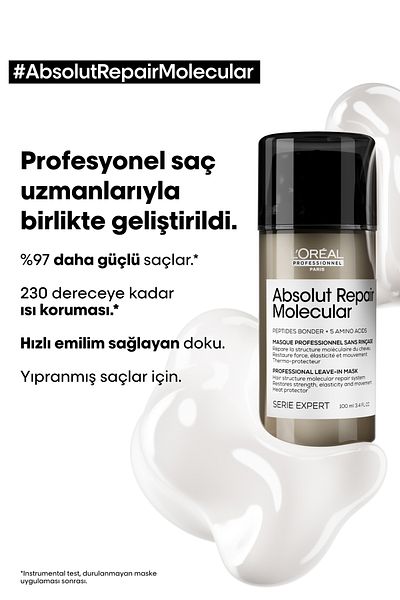 L'oreal Professionnel سيري إكسبيرت أبسولوت ريبير موليكال ليف-إن إم لجميع أنواع الشعر التالف