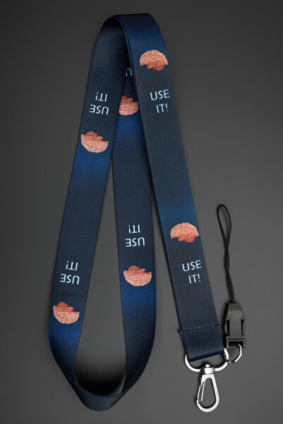 Apptakı Beynini Kullan Yaka Kartı Boyun Askı İpi Telefon Askı İpi - ASK0242