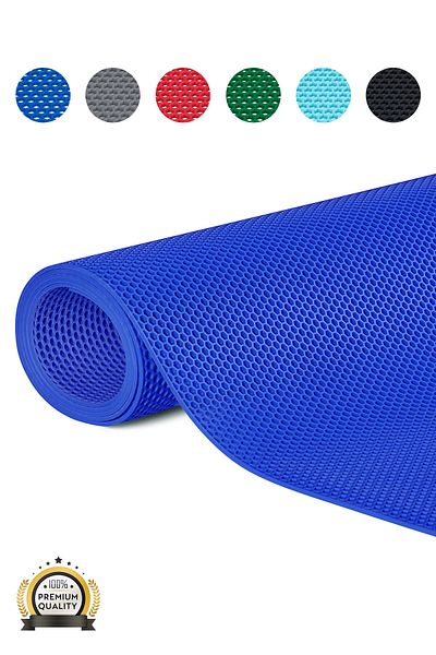 TBMPLASTİK Non-Slip Blue Honeycomb Mat Width:120cm