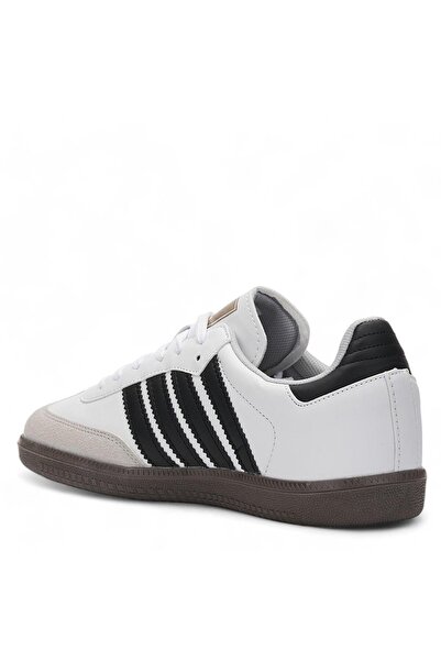 Veron Unisex 40-44 Beyaz Siyah Mükemmel Kalıp Kaymaz Taban Sneaker