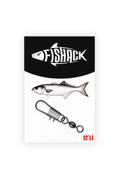 Fishack Set of 12 Smoked Stainless Clip Swivels