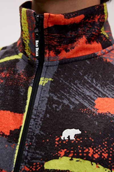 Bad Bear Full Zip Drew Fleece Men's Black Stand Collar Jacket