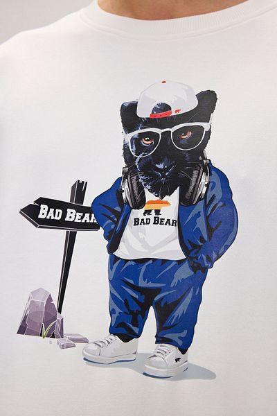 Bad Bear Erkek Sweatshirt Beyaz 24.02.12.020