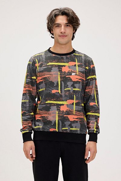 Bad Bear Erkek Sweatshirt Siyah 24.02.12.017 Flame Crewneck