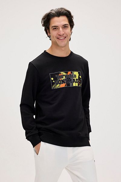 Bad Bear Caen Black Men's Printed Sweatshirt