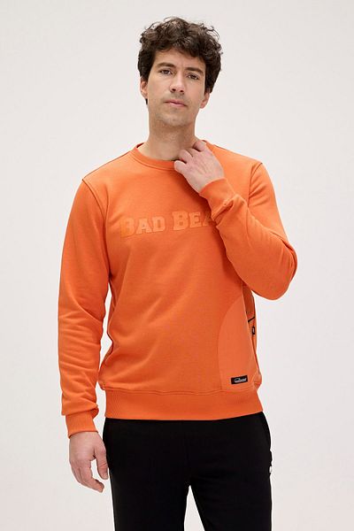 Bad Bear 0 Collar Marlow Men's Sweat - Orange