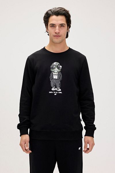 Bad Bear Gator Black Men's Printed Sweatshirt