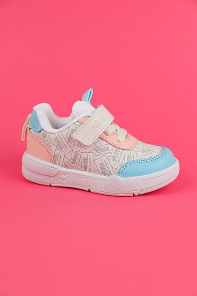 Vicco Size 20-25 Girl's White-Powder Color Ling Sports Shoes