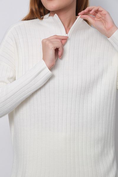 PERA MODA Turtleneck Zippered Sweater - Stretchy Knitwear, Elastic Waist, Pants and Sweatpants Set