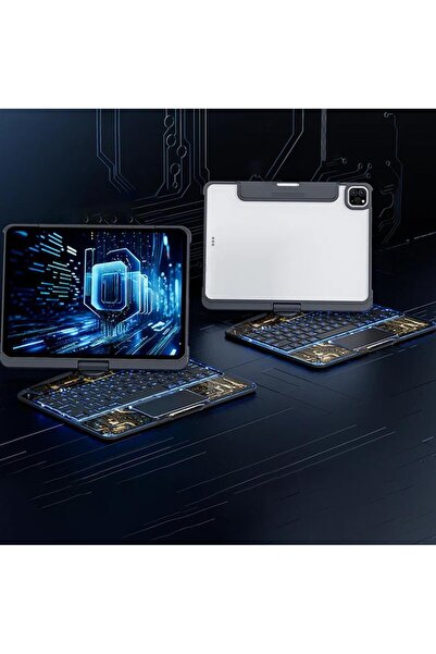 hakopro Naıdun Ipad Pro 12.9 Inç Ile Uyumlu Geliştirilmiş 360° Dönebilen Klavye