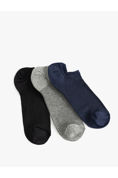 Koton Set of 3 Invisible Corded Cotton Socks