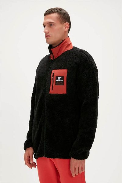 Bad Bear Ryan Plush Full-zip Black Men's Sweatshirt