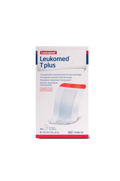 BSN Leukomed T Plus غطاء جرح شفاف مع وسادة 8 سم × 15 سم 50 قطعة