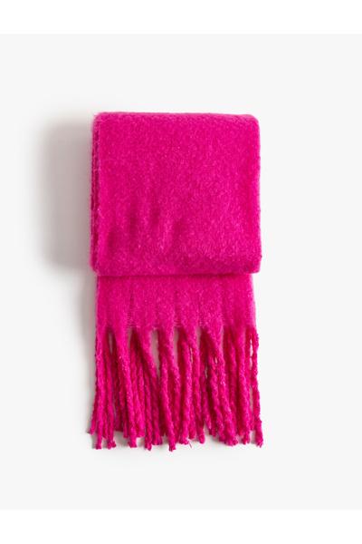 Koton Μακρύ κασκόλ με απαλή υφή - Φούντες