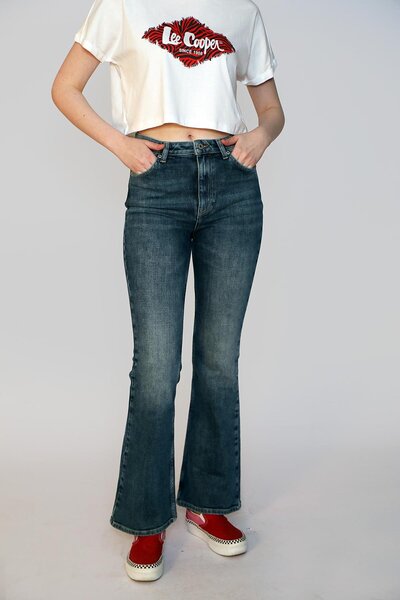 Lee Cooper Luna Yüksek Bel İspanyol Paça Kesim Geniş Paça Acerra Tb Mid Kadın...