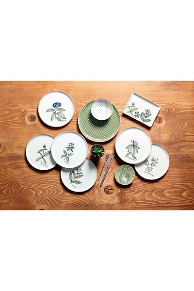 Porland Green Days - 30 Piece Breakfast Set for 6 People