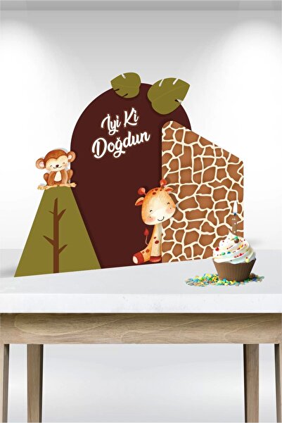 neşeli günlerim Pastel Safari - Panou cu picioare fragmentate 3D, hârtie groa...