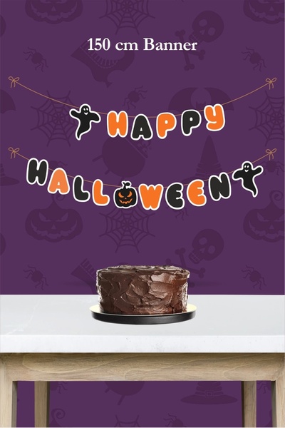 neşeli günlerim Halloween Halloween Letter Large Banner *Thick Paper 150cm