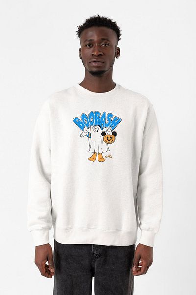 Tshirthane Donal Boobash Halloween White ανδρικό φούτερ 2ip