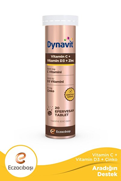 Eczacıbaşı Dynavit Vitamin C and D3 - Zinc Zinc Tablet