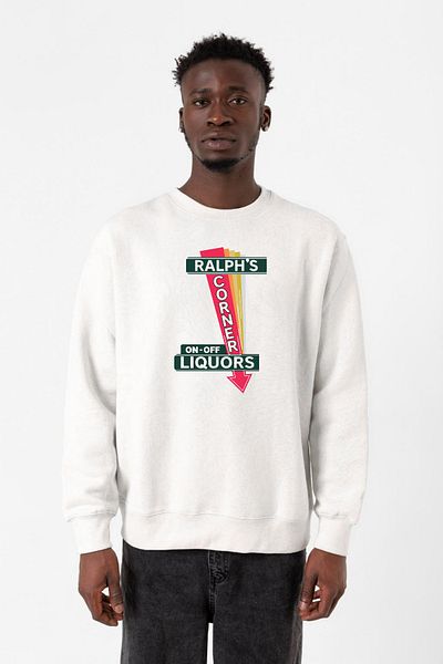 Tshirthane Ανδρικό φούτερ Fargo Ralph's Corner Diner White 2ip
