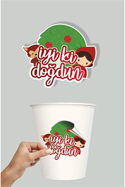 neşeli günlerim Αυτοκόλλητο Red Riding Hood Concept (LABEL) *αυτοκόλλητο χαρτί