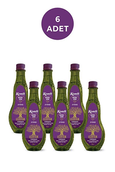 Komili Lezzetlik Yumuşak Sızma Zeytinyağı 1 Lt * 6 Adet