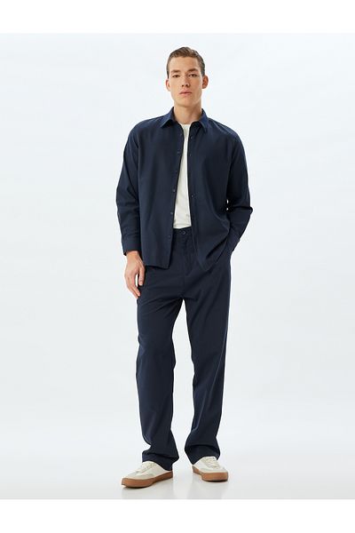 Koton Μακρυμάνικο πουκάμισο Viscose Blended Basic