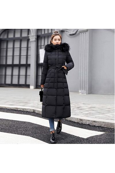 Toridas Lässiger, durchgehender, aufblasbarer Wintermantel für Damen
