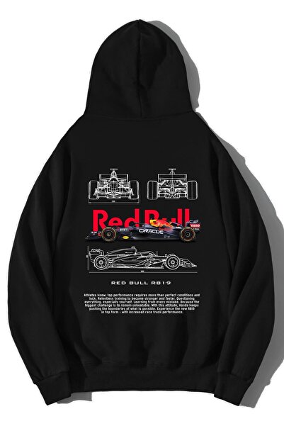 BRZ COLLECTION Unisex Oversize Red Bull Rb19 Hoodie