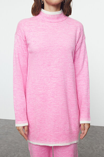 Trendyol Modest Σετ πλεκτών με απαλή υφή ανοιχτό ροζ - Λεπτομέρεια ραφής, TCTAW25US00016