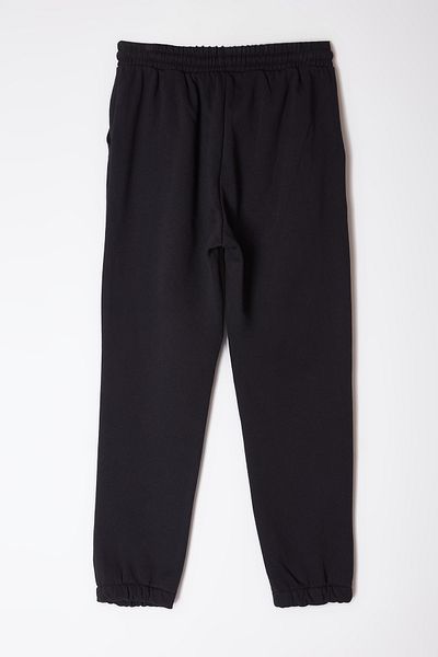 Edit by Trendyol Pantaloni de trening negri groși pentru bărbați - croială obișnuită cu etichetă TMNAW25EA00028