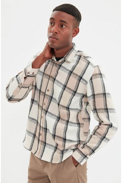 Trendyol Collection Winter Lumberjack Hemd in Kamelfarbe mit normaler Passform - TMNAW21GO0730