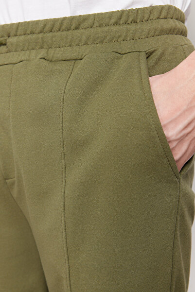 Trendyol Collection Khaki Medium Length Elastic Waisted Lace Up Shorts - Regular Cut TMNSS20SR0070