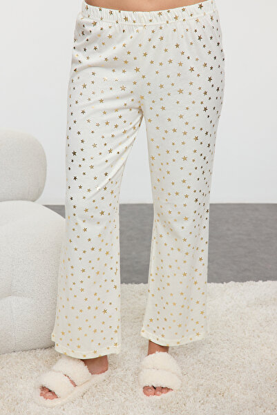 Trendyol Collection Bavlněný pyžamový set Varak Star Printed - Thmaw25Pt00145