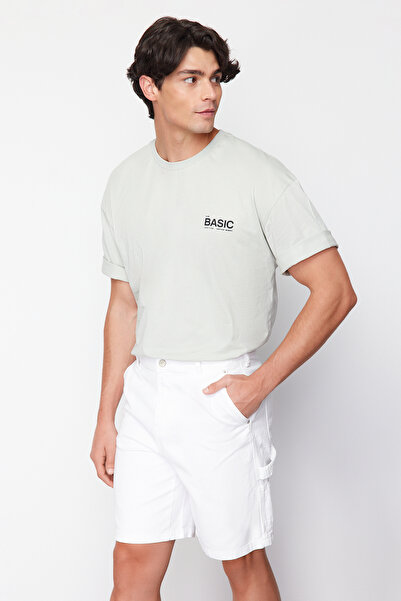 Trendyol Collection Wide Cut White Carpenter Jeans - TMNSS24SR00010