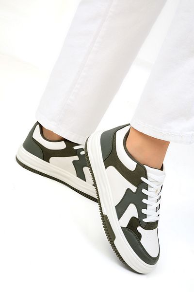 SOHO 19602 Modell Khaki-Weiß Damen Sneaker