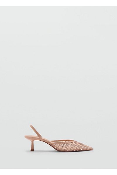 MANGO Woman Glänzende Mesh-Schuhe mit Absatz