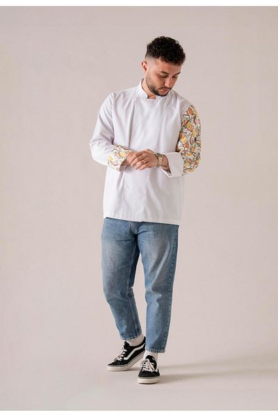 APP-RON C-19 Cocoa Patterned White Transparent Jacket
