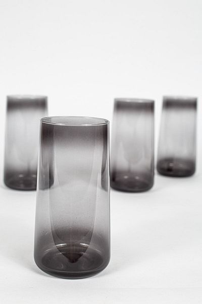 Rakle Shadow 4-piece Smoked Soft Drink Glass Set - 540 Cc