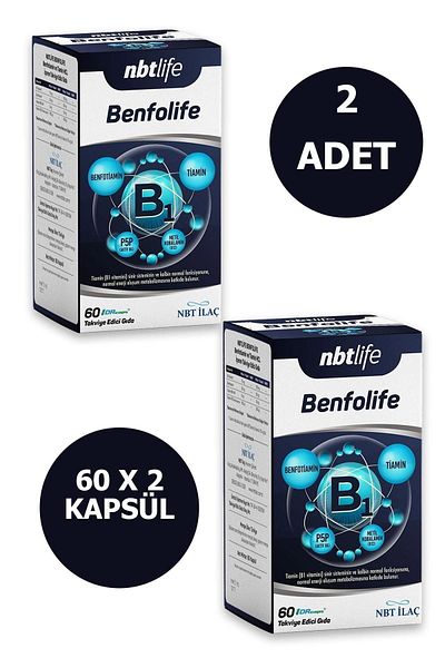 Nbt İlaç Benfolife Nbt Life - 60 Capsules X 2 PCS