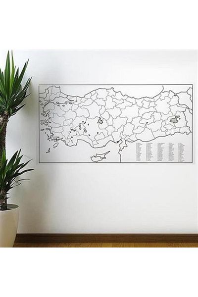 Toptan Bulurum 110x56 cm Writable Turkey Map - Magnetic Duar Sticker