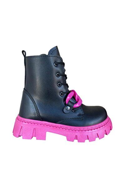 Liger Ghete Fata cu Accesorii Lant NEGRE - FUCHIA